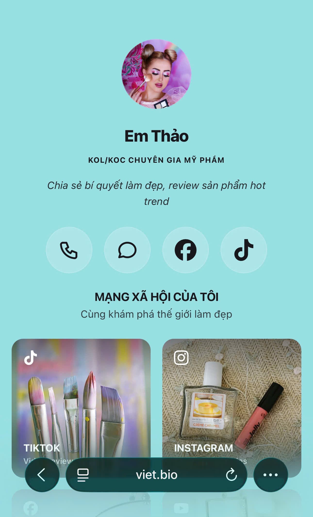 Việt Link In Bio cá nhân hóa