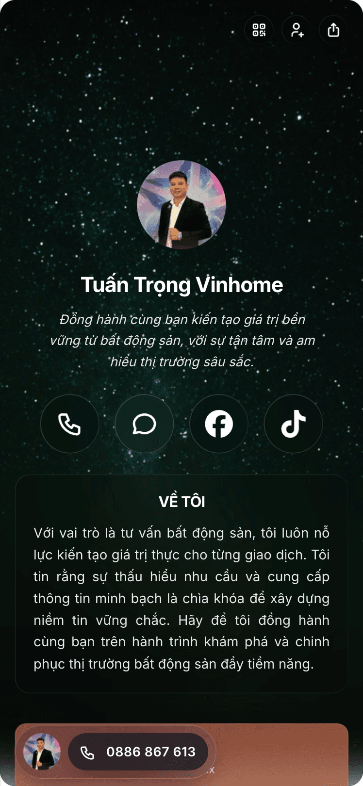 Trang bio của Tuấn BĐS trên viet.bio